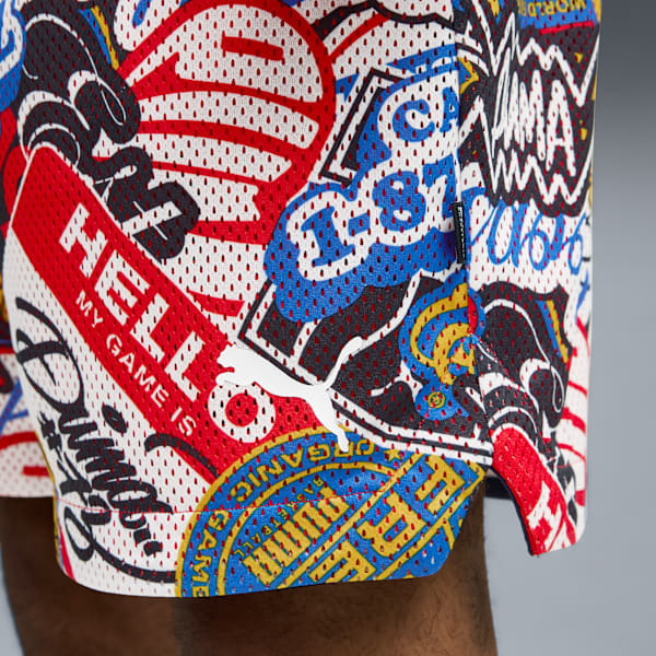 HooperHotline AOP 7" Shorts Men, For All Time Red-AOP, extralarge